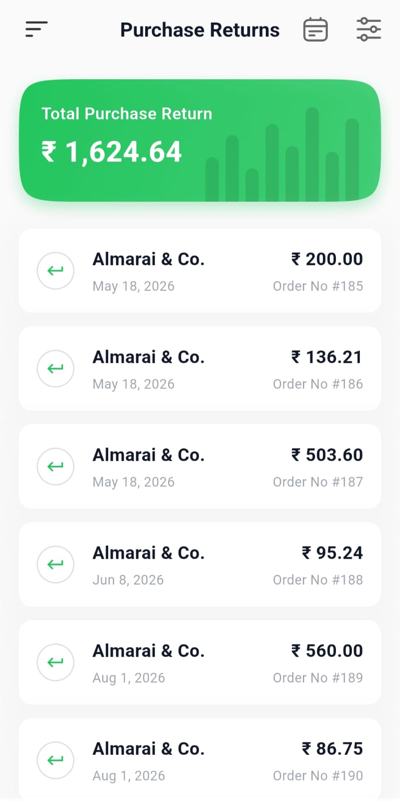 purchase returns